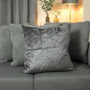 Ashley Wilde Kassaro Crushed Velvet Polyester Filled Cushion