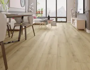 GoodHome Ledbury Wood planks Oak effect Laminate Flooring, 1.799m²