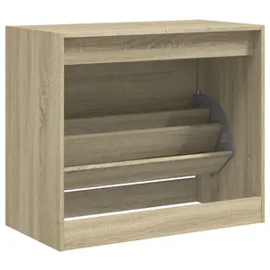 Berkfield Shoe Cabinet Sonoma Oak 80x42x69 cm Engineered Wood