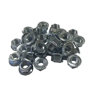 25 x Serrated Flanged Nuts M10 x 1.5mm Pitch. Hex Nut 10mm