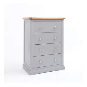 Rocca 4 Drawer Chest of Drawers Chrome Knob