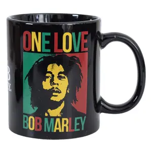 Bob Marley One Love Mug and Sock Set Black (7 UK-11 UK)