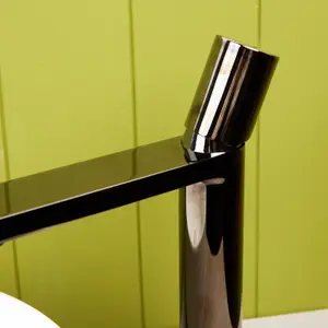 Flode Limingen High Rise Mono Basin Mixer Tap Polished Gun Metal