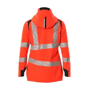 Mascot Accelerate Safe Ladies Lightweight Outer Shell Jacket (Hi-Vis Red/Dark Navy)  (XX Large)