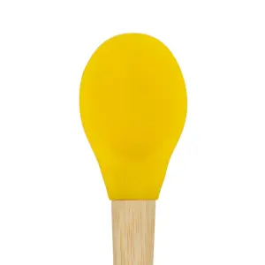 Tiny Dining - Children's Bamboo Silicone Tip Spoon - Yellow