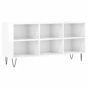 Berkfield TV Cabinet High Gloss White 103.5x30x50 cm Engineered Wood