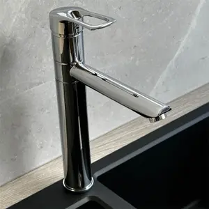 Liquida W16CH Single Lever 360 Degree Swivel Spout Chrome Kitchen Tap