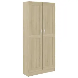 Berkfield Book Cabinet Sonoma Oak 82.5x30.5x185.5 cm Engineered Wood