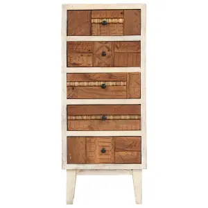 Berkfield Drawer Cabinet 45x30x105 cm Solid Reclaimed Wood