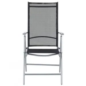 Set of 6 Garden Chairs CATANIA Metal Black