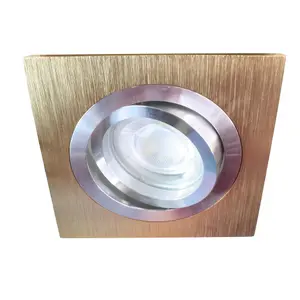 Luminosa Helium Recessed Downlight Light Square Anodised Copper