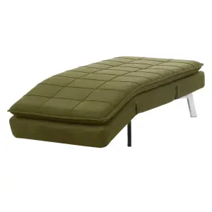 Fabric Chaise Lounge Green LOIRET