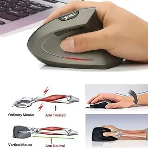 Wireless Mouse Ergonomic Optical 2.4G 800/1600/2400DPI Light Wrist Healing Vertical Mice With Mouse