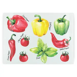 Peppers Glass Worktop Protector - Textured Kitchen Chopping Board Worktop Saver