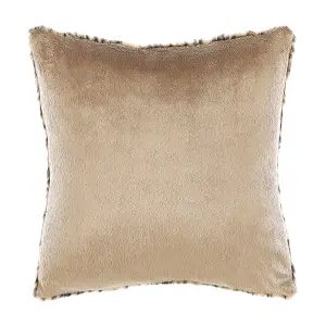 Set of 2 Cushions FOXTAIL Faux Fur 45 x 45 cm Animal Brown