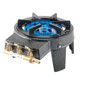 NJ GB-17 Cast Iron Gas Stove Triple Ring Burner Commercial High Power Boiling Ring Outdoor LPG Camping Cooker 9.0kW