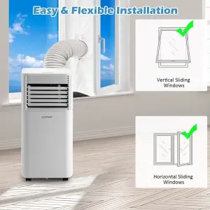 Costway 3-in-1 Portable Air Conditioner 9000 BTU Mobile Air Cooler w/ Fan & Dehumidifier Mode