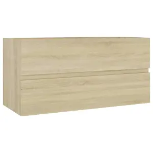 Berkfield Sink Cabinet Sonoma Oak 90x38.5x45 cm Engineered Wood