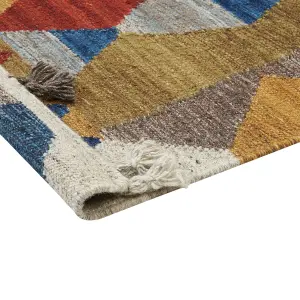 Wool Kilim Area Rug 160 x 230 cm Multicolour ARZAKAN