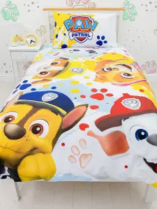 Paw Patrol Splodge Single Panel Duvet and Pillowcase Set