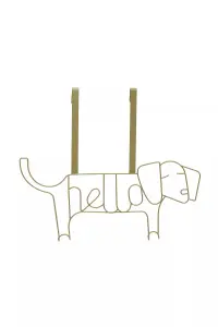 Maison by Premier Kirby Gold Finish Sausage Dog Hanger