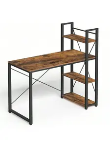 VASAGLE Computer Desk, Writing Desk With Storage Shelves On Left Or Right, Home Office Desk, Easy Assembly, Industrial Style