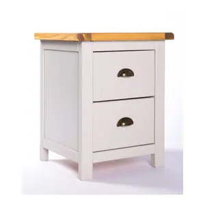 Argenta 2 Drawer Bedside Table Brass Cup Handle