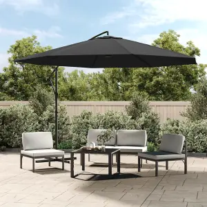 Berkfield Cantilever Umbrella with Aluminium Pole 350 cm Anthracite