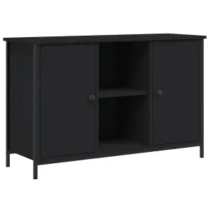 vidaXL TV Cabinet Black 100x35x65 cm Engineered Wood