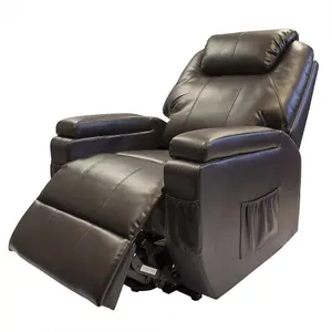 Dorchester Dual Motor Rise & Recline Chair - Brown Faux Leather