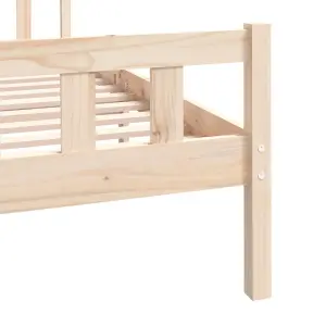 Berkfield Bed Frame Solid Wood 120x190 cm Small Double