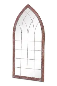 MirrorOutlet Chelsea Metal Arch shaped Decorative Gothic Effect Garden Mirror 109cm X 51cm