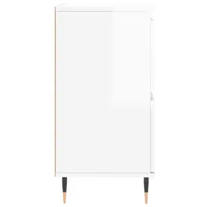 Marcele Bedside Table High Gloss White