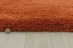 Spice Shaggy Modern Plain Easy to clean Rug for Dining Room Bed Room and Living Room-200cm X 290cm