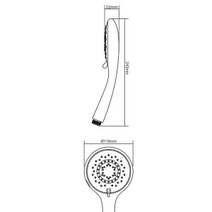 Triton Gloss Silver effect Thermostatic Electric Shower, 10.5kW