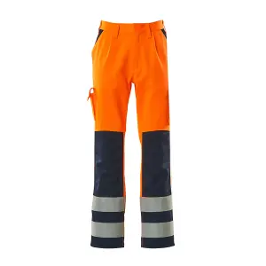 Mascot Safe Compete Olinda Trousers - Hi-Vis Orange/Navy   (38.5) (Leg Length - Short)