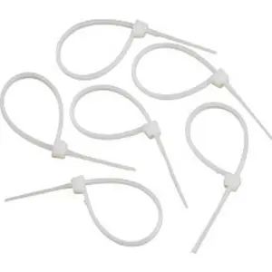 SupaLec Cable Ties (Pack Of 100) White (5mm x 175mm)