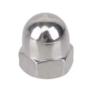 25 x Metric Hexagonal M8 Dome Nuts, Standard Pitch,