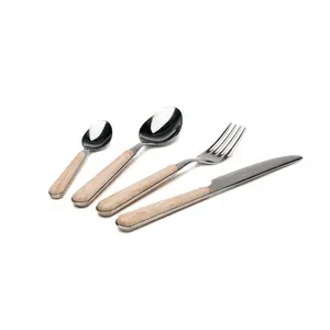 Excelsa Wood 24 Piece Cutlery Set , Service for 6 (Set of 6) Light Brown