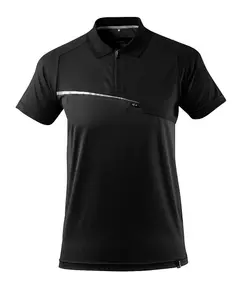 Mascot Advanced Moisture Wicking Polo Shirt with Chest Pocket (Black)  (X Small)