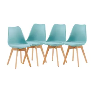 Nero Upholstered Side Chair (Set of 4) Light Blue