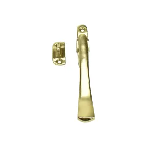 Dart Victorian Brass Window Fastener Night Vent, With Wedge Plate - Polished Brass