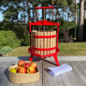 12 Litre Traditional Fruit and Apple Cider Press with Cross Bar and T Handle