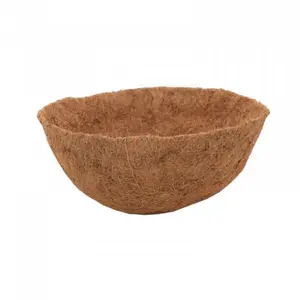 2 x Natural Coco Hanging Basket Liner Cupped Shaped Coco Liner for a 12 Inch Hanging Basket