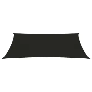 Berkfield Sunshade Sail 160 g/m2 Black 5x7 m HDPE