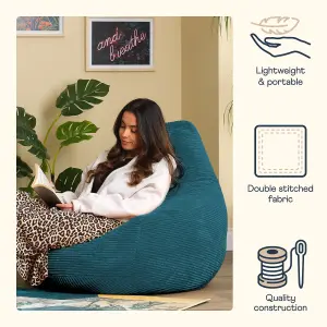 icon™ Adult Bean Bag Chair Green - Dalton, Teal