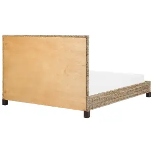 Rattan EU Super King Size Bed Natural SALBRIS