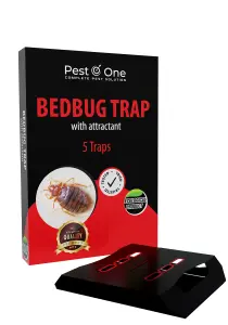 Effective Bedbug Sticky Trap with attractant (Pack of 5 - 1 Box) Safeguard Your Home from Bed Bug Infestations - Eco-Friendly