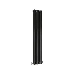 Vertical Black Triple Column Radiator (H) 1500mm x (W) 290mm, 4361 BTU.