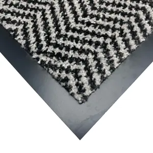 Mighty Mats® Grey Chevron Door mat, 75cm x 45cm